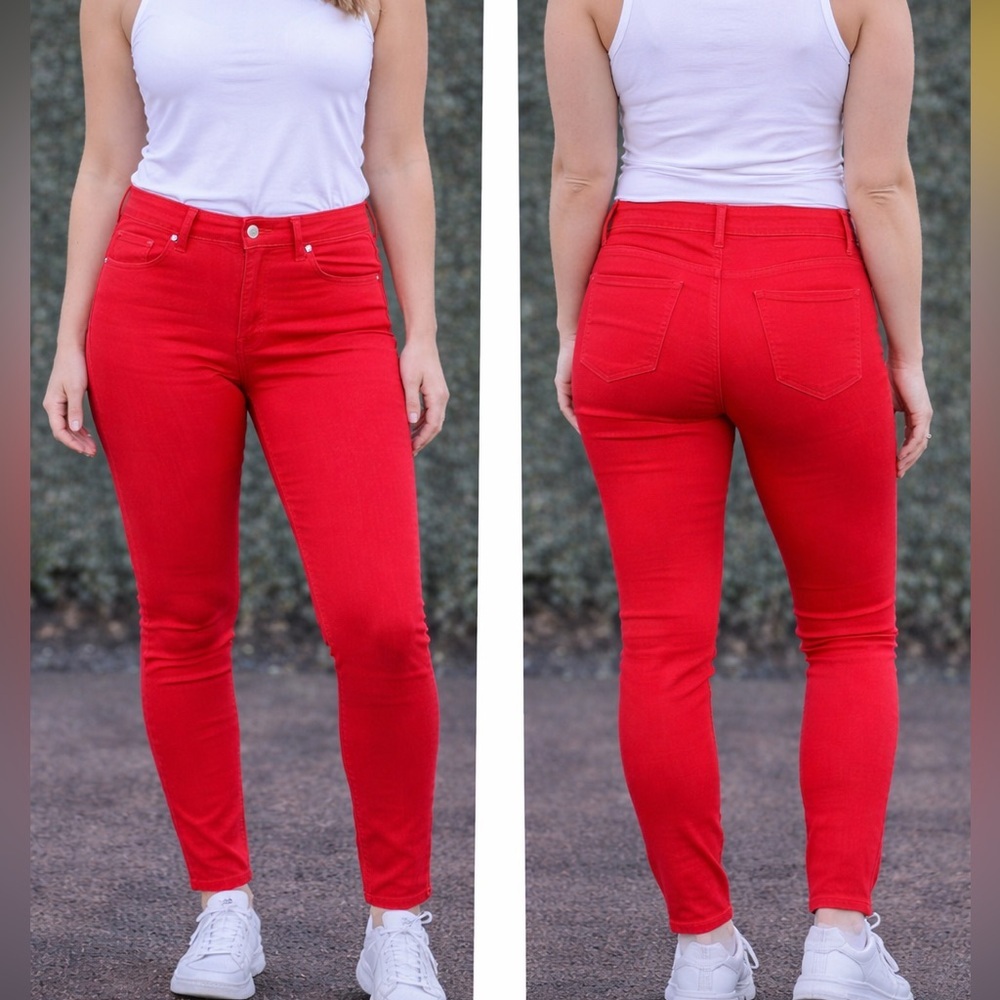 Banana Republic High-Rise Skinny Red Pants size 29/8